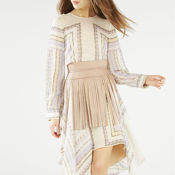 BCBGMAXAZRIA Fringe Contour Waist Belt Bara Color. - Picture 1 of 6